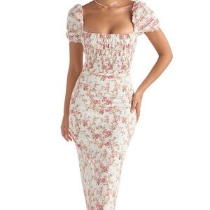 House Of CB Bellucci Dress in Rose Print